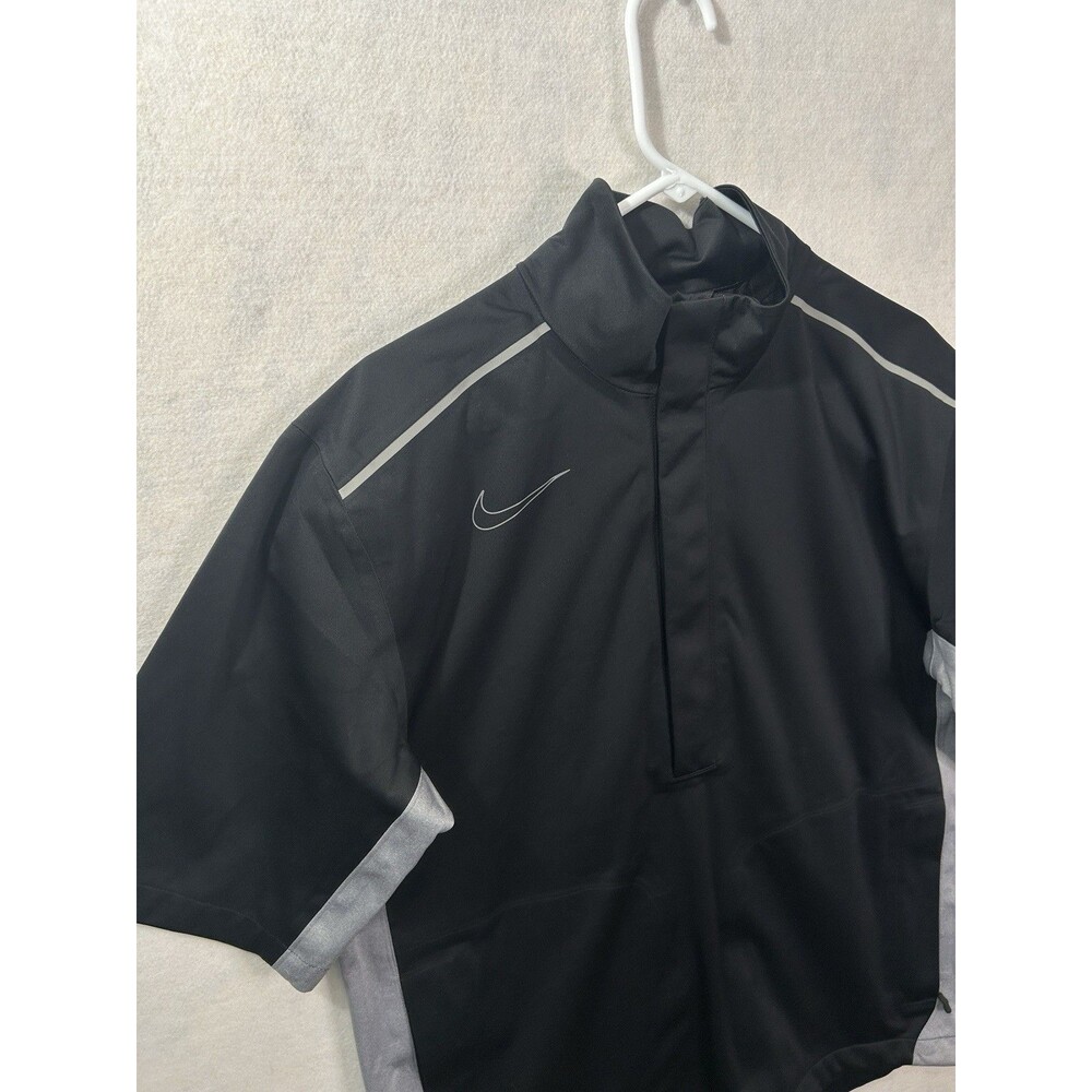 Nike Golf Storm-FIT 10 Short Sleeve Jacket Mens M Half Zip Black 484133-010 Y2K